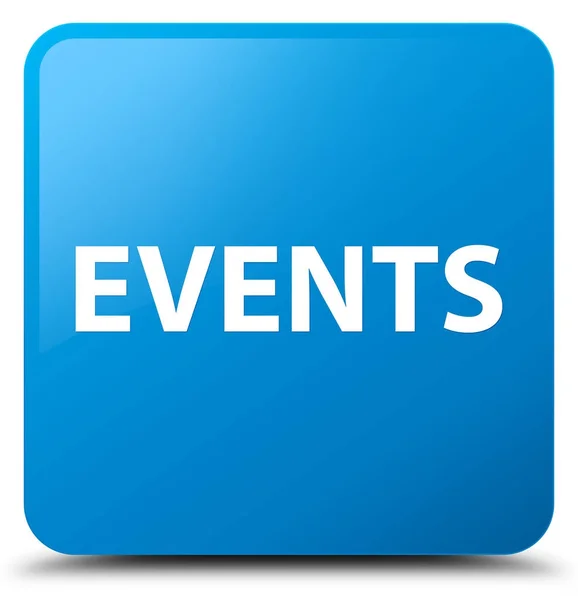 Events cyan blue square button — Stock Photo, Image