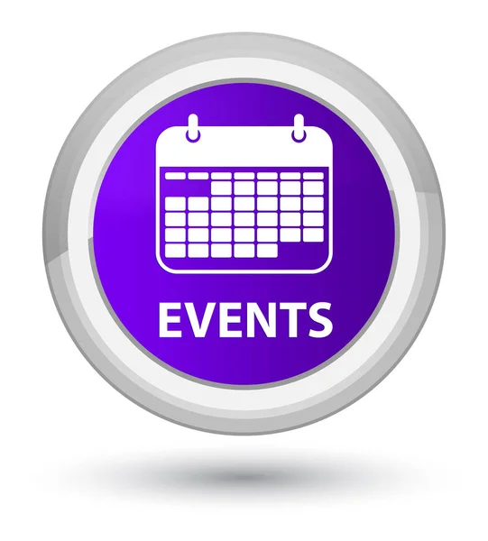 Events (calendar icon) prime purple round button — Stock Photo, Image