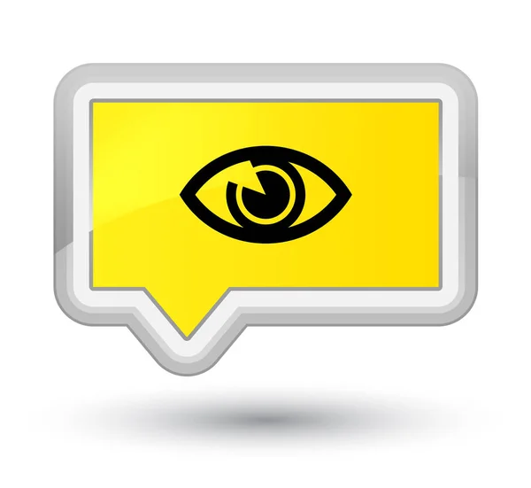 Göz simgesini Ana sarı banner buton — Stok fotoğraf