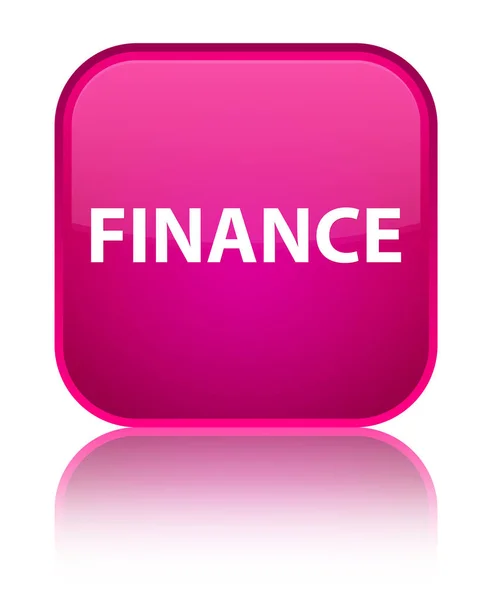 Finance special pink square button — Stock Photo, Image