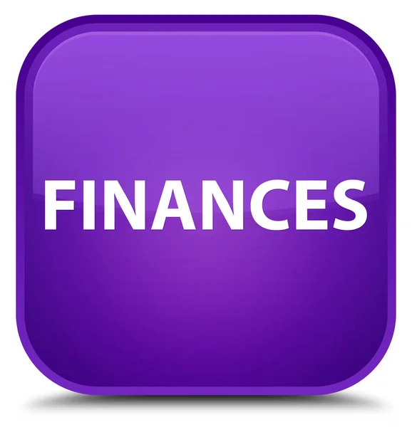 Finansów specjalny przycisk kwadrat fioletowy — Zdjęcie stockowe