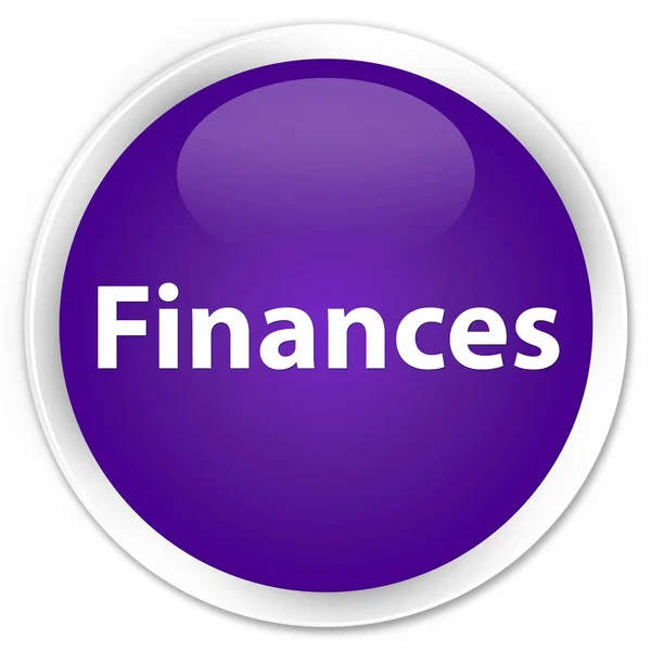 Finances prémio roxo botão redondo — Fotografia de Stock