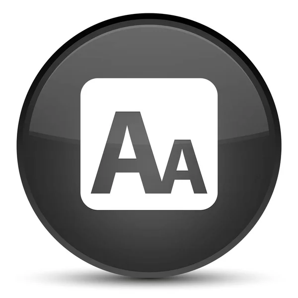 Font storlek box ikon speciella svarta runda knappen — Stockfoto