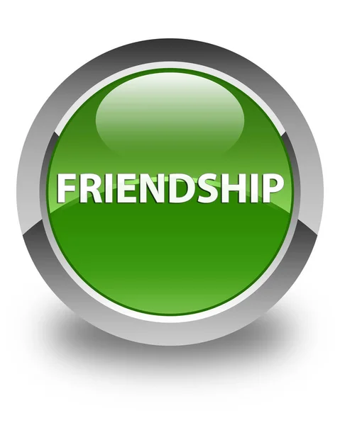 Friendship glossy soft green round button — Stock Photo, Image