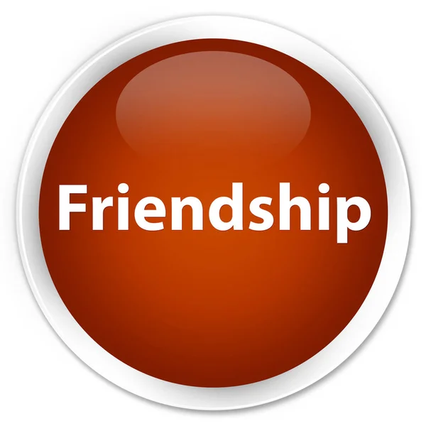 Friendship premium brown round button — Stock Photo, Image