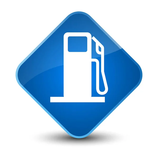 Tombol intan biru elegan ikon bahan bakar dispenser — Stok Foto