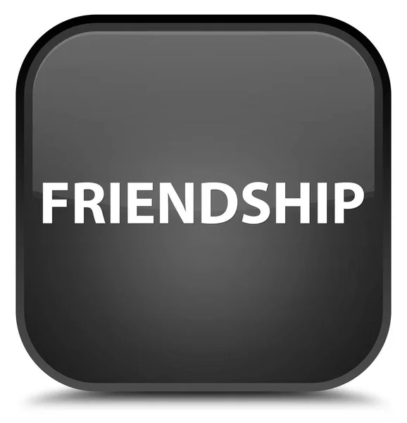 Friendship special black square button — Stock Photo, Image