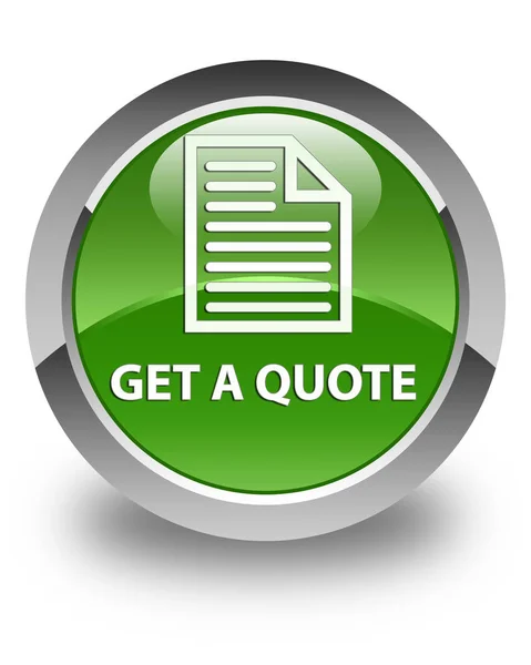 Get a quote (page icon) glossy soft green round button