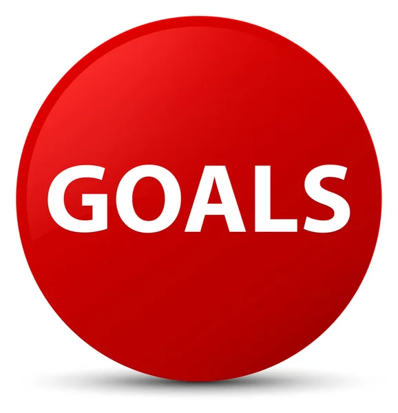 Goals red round button — Stock Photo, Image