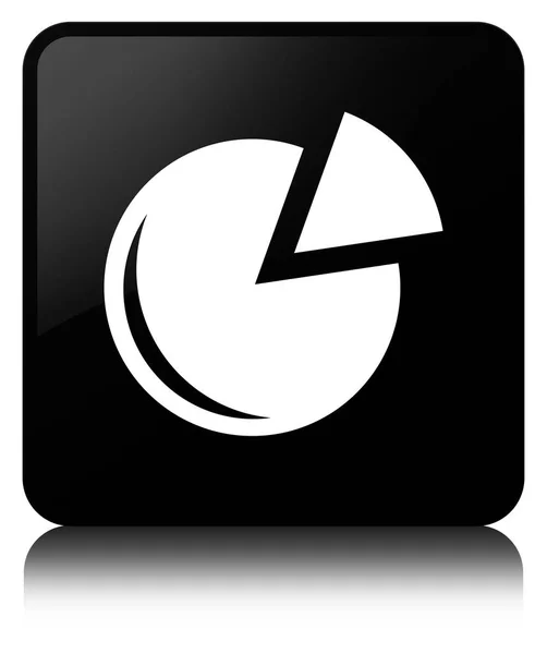Wykres czarny ikona przycisku kwadrat — Zdjęcie stockowe