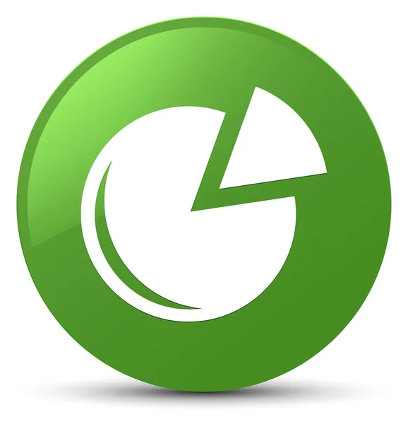 Wykres ikona miękki zielony okrągły przycisk — Zdjęcie stockowe