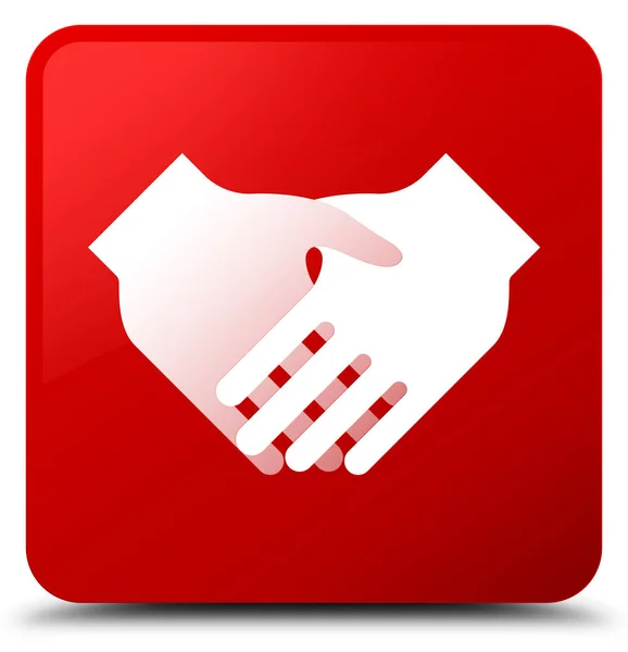 Rode plein knoop van het pictogram van handdruk — Stockfoto