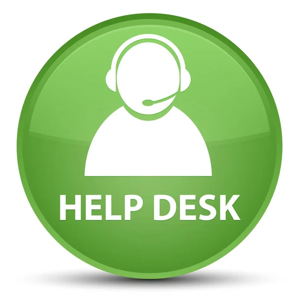 Bureau d'assistance (icône du service à la clientèle) bouton rond vert doux spécial — Photo