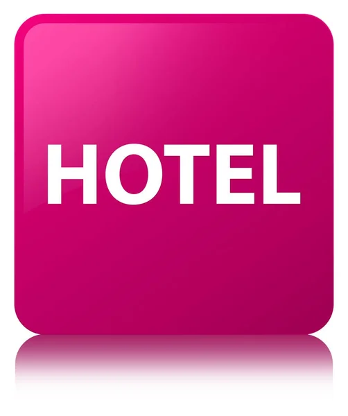 Hotel rosa quadratischer Knopf — Stockfoto
