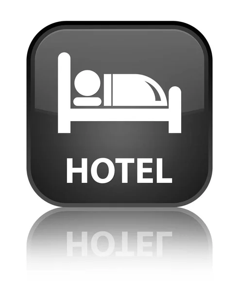 호텔 특별 한 검은 사각형 버튼 — 스톡 사진