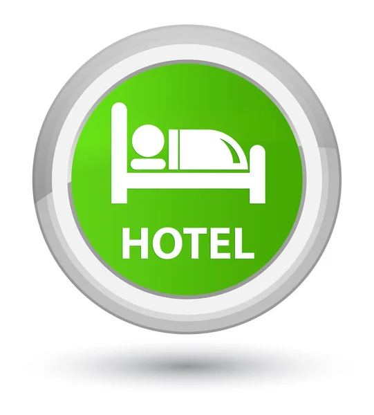Pulsante rotondo verde morbido dell'hotel — Foto Stock