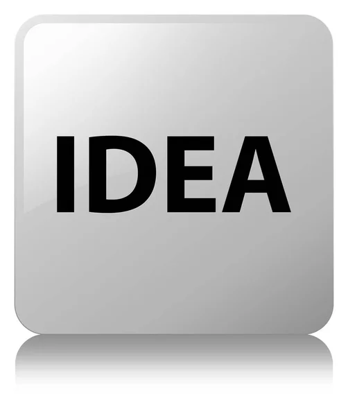 アイデア白い正方形ボタン — ストック写真