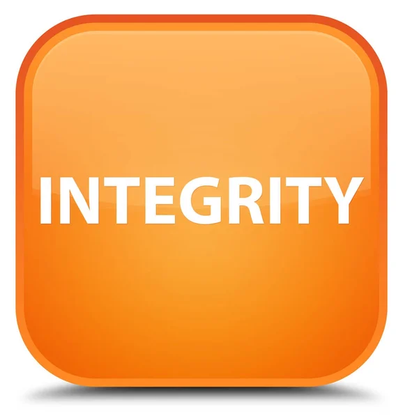 Integrity special orange square button — Stock Photo, Image