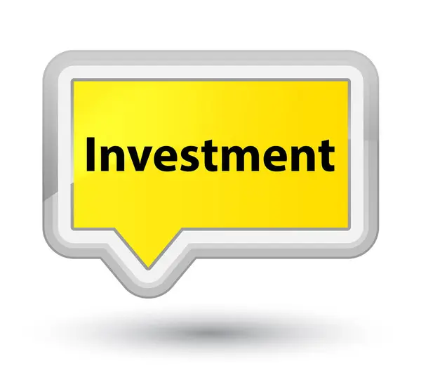 Inwestycji prime transparent żółty przycisk — Zdjęcie stockowe