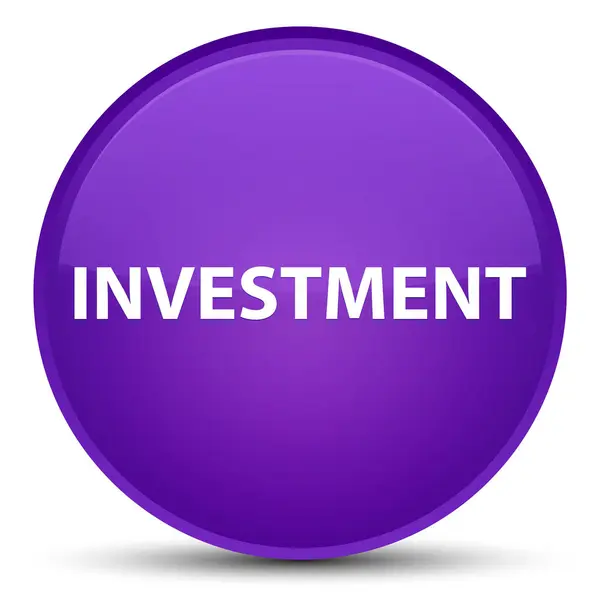 Inwestycji specjalne fioletowy okrągły przycisk — Zdjęcie stockowe