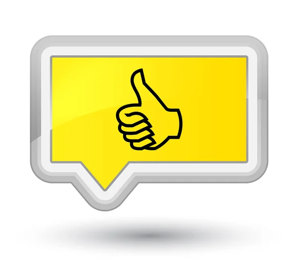 Like icon prime yellow banner button — Stock Photo, Image