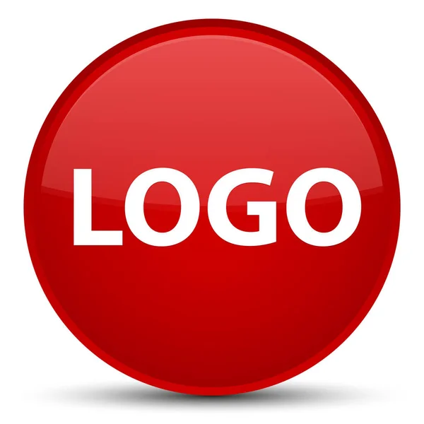 Logo különleges piros kerek gomb — Stock Fotó