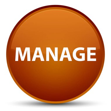 Özel kahverengi yuvarlak düğmesini yönetmek