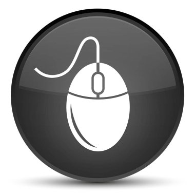 Fare simgesi özel siyah yuvarlak düğmesi