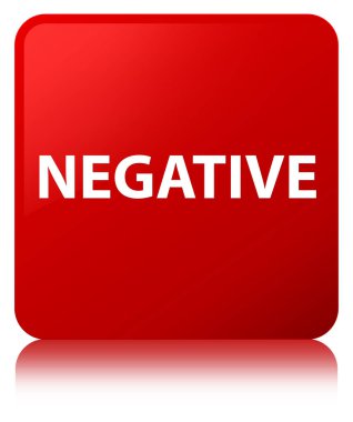 Negatif kırmızı kare düğme