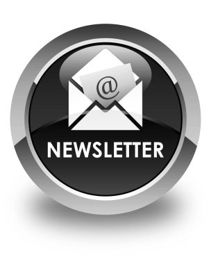 Bülten parlak siyah yuvarlak düğme