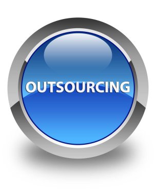 Dış kaynak parlak mavi yuvarlak düğme