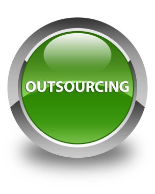 Parlak yumuşak yeşil yuvarlak düğme dış kaynak