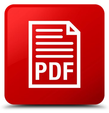PDF belge simgesi kırmızı kare düğmesi
