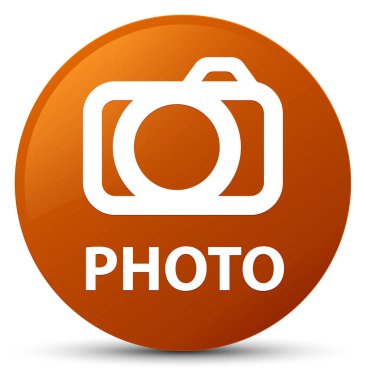Fotoğraf (kamera simgesi) kahverengi yuvarlak düğmesi