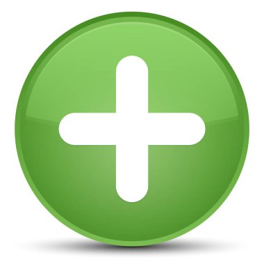 Simgesi özel yumuşak yeşil yuvarlak düğmesi