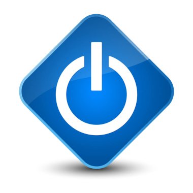 Güç simgesi zarif mavi elmas düğmesi