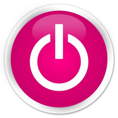 Güç simgesi sigorta primi pembe yuvarlak düğmesi