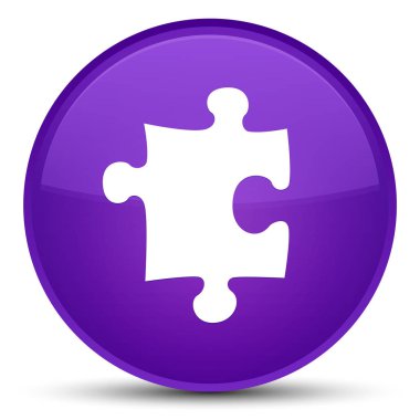 Bulmaca kutsal kişilerin resmi özel mor yuvarlak düğme