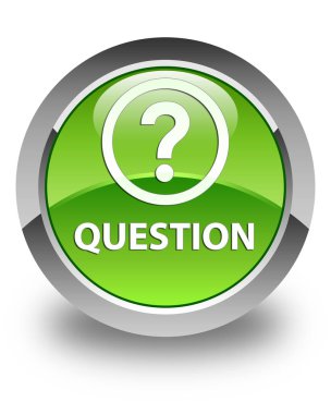 Soru parlak düğme yeşil