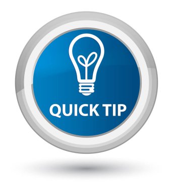 Çabuk uç (ampul simgesi) baş mavi yuvarlak düğmesi