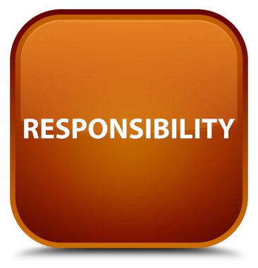 Sorumluluk özel kahverengi kare düğme