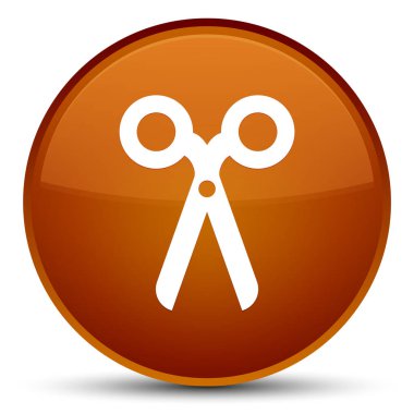 Makas kutsal kişilerin resmi özel kahverengi yuvarlak düğme