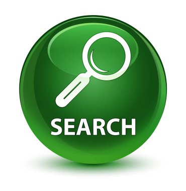 Arama cam gibi yumuşak yeşil yuvarlak düğmesi