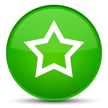 Yıldız simgesi özel yeşil yuvarlak düğmesi