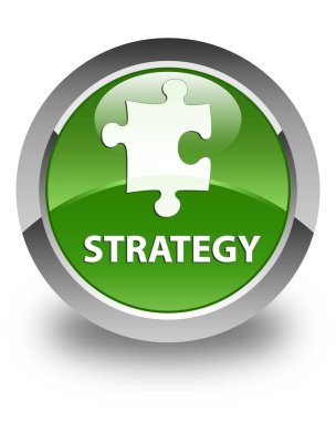 Strateji (bulmaca simgesi) parlak yumuşak yeşil yuvarlak düğme