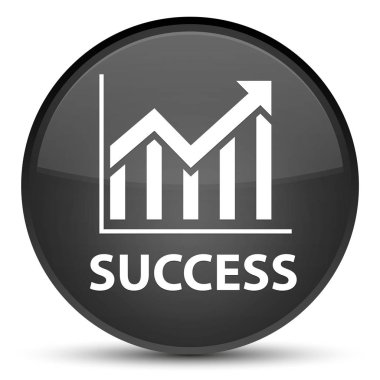 Başarı (istatistik simgesi) özel siyah yuvarlak düğmesi