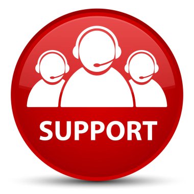 Destek (müşteri bakım ekibi simgesi) özel kırmızı yuvarlak düğmesi