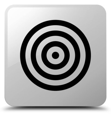 Hedef simgesi Beyaz kare düğme