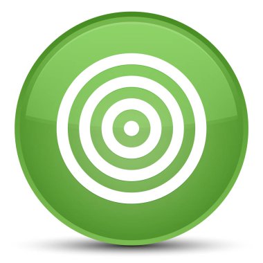 Hedef simgesi özel yumuşak yeşil yuvarlak düğmesi