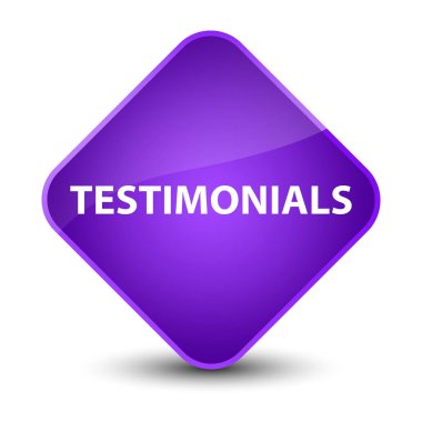 Referansları zarif mor elmas düğmesi